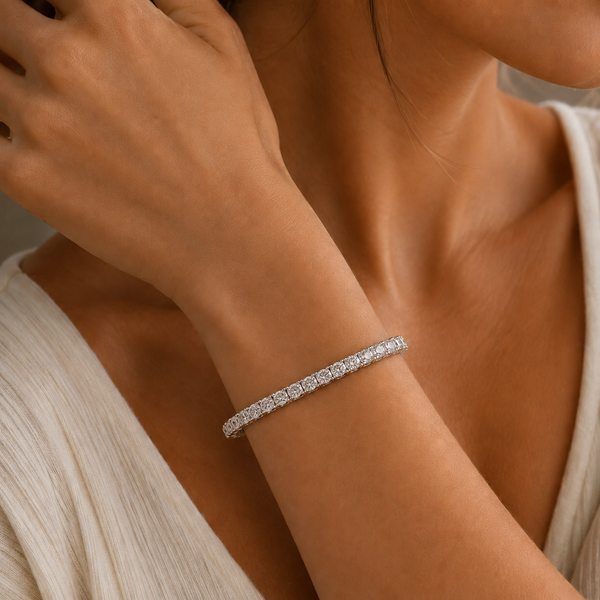 9.49 Carat Round Lab Created Diamond Tennis Bracelet  (Tax Inclusive)