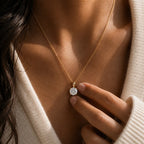 1 CT Round Lab-Grown Diamond Complimentary Solitaire Pendant