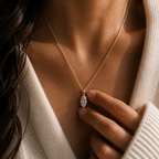 0.93 Carat Marquise Cut Lab Grown Diamond Solitaire Pendant