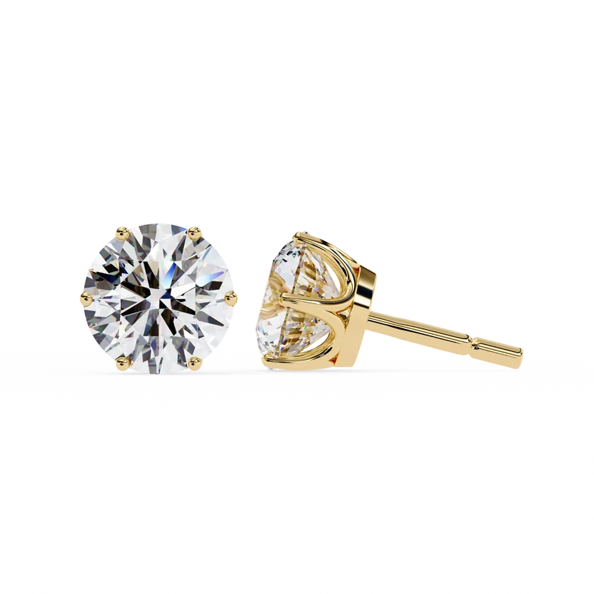 1 CT Round Lab-Grown Diamond Complimentary Stud Earrings