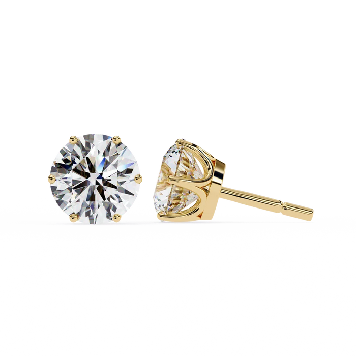 1 CT Round Lab-Grown Diamond Complimentary Stud Earrings
