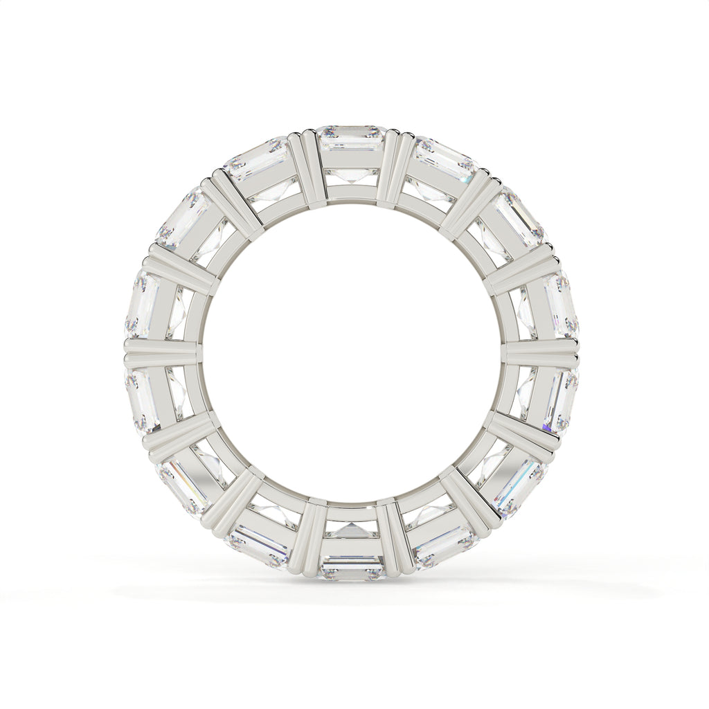 2.15 Carat Lab Grown Diamond Square Emerald Cut Eternity Band