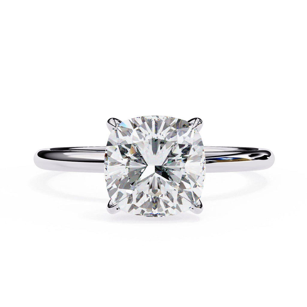 Diamond ring on a white background
