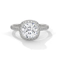 Diamond ring with a white background