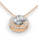 4 Carat Round Lab Grown Diamond Pendant