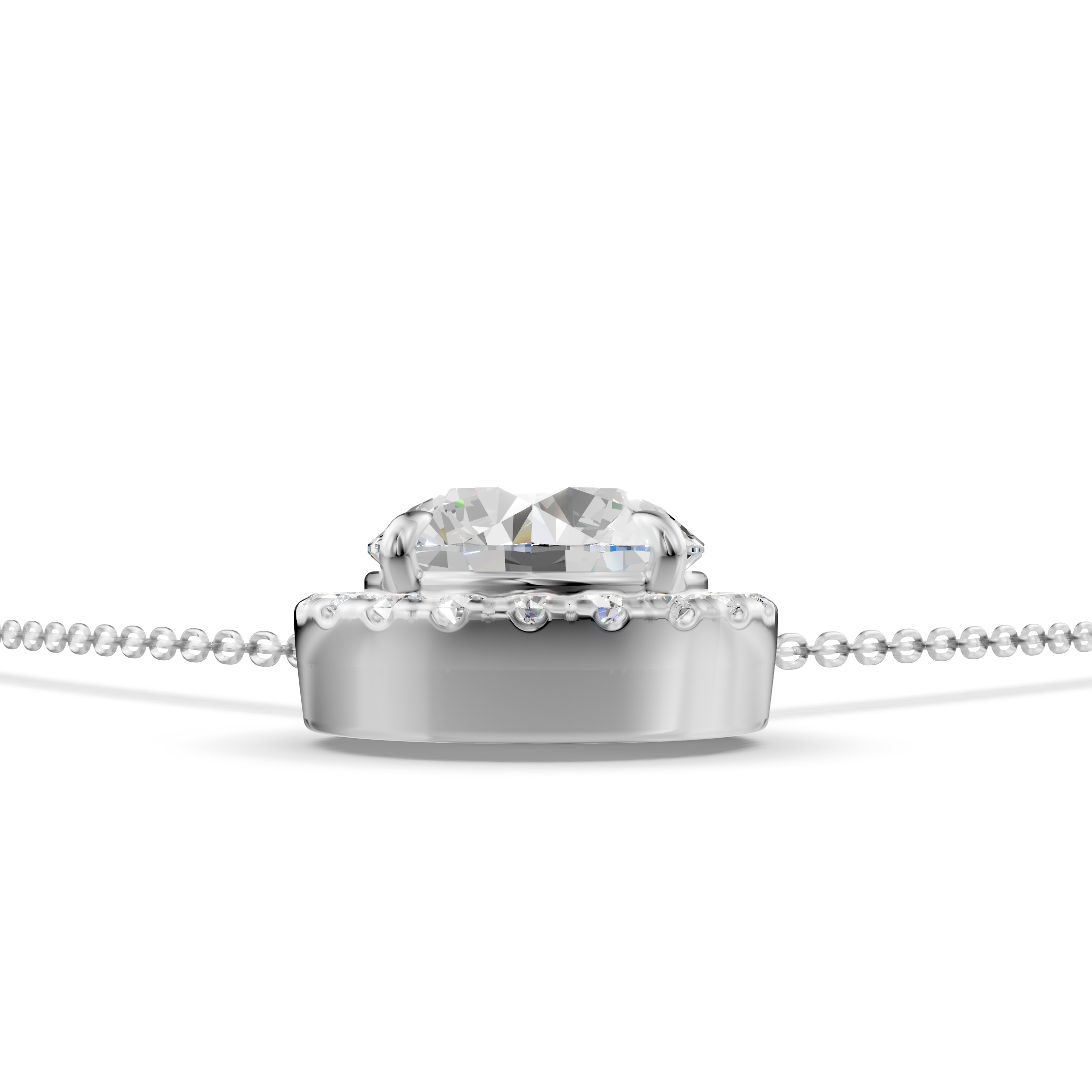 4 Carat Round Lab Grown Diamond Pendant