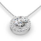 4 Carat Round Lab Grown Diamond Pendant
