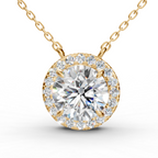 4 Carat Round Lab Grown Diamond Pendant