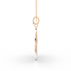 Two Tone Sun and Moon Lab Grown Diamond Pendant Necklace