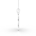 Two Tone Sun and Moon Lab Grown Diamond Pendant Necklace
