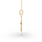 Two Tone Sun and Moon Lab Grown Diamond Pendant Necklace