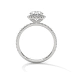 Diamond ring with a white background
