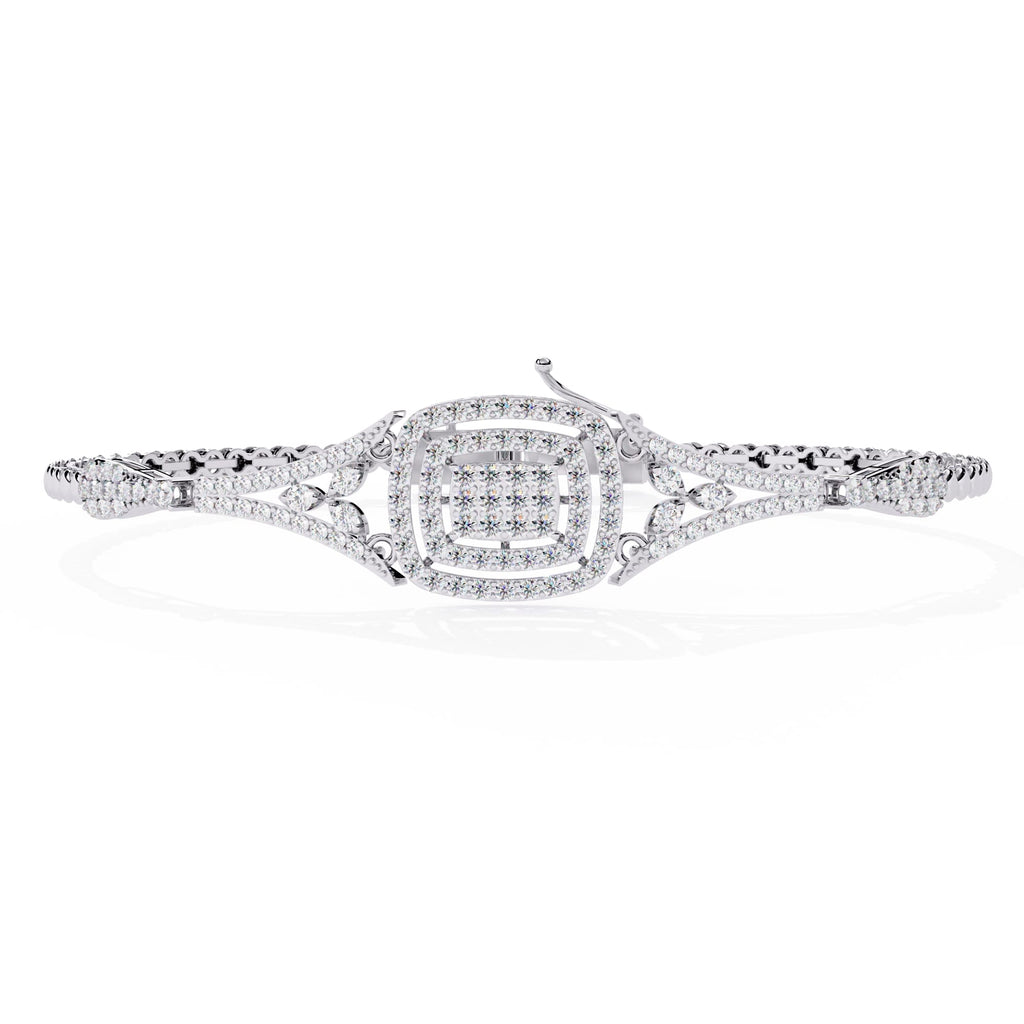 Diamond bracelet on a white background