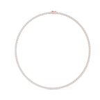 Lab Diamond Round Cut Tennis Necklace
