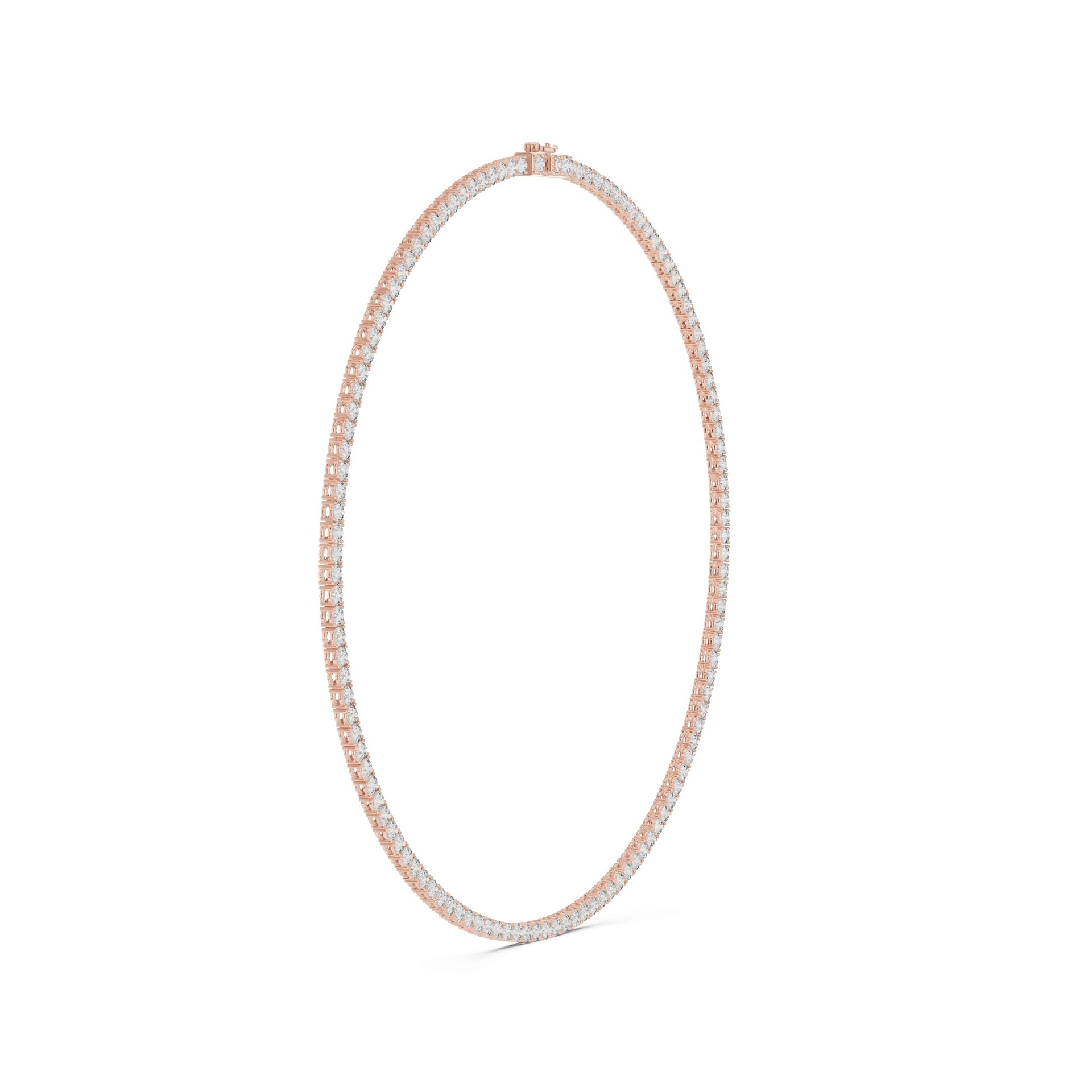 Lab Diamond Round Cut Tennis Necklace