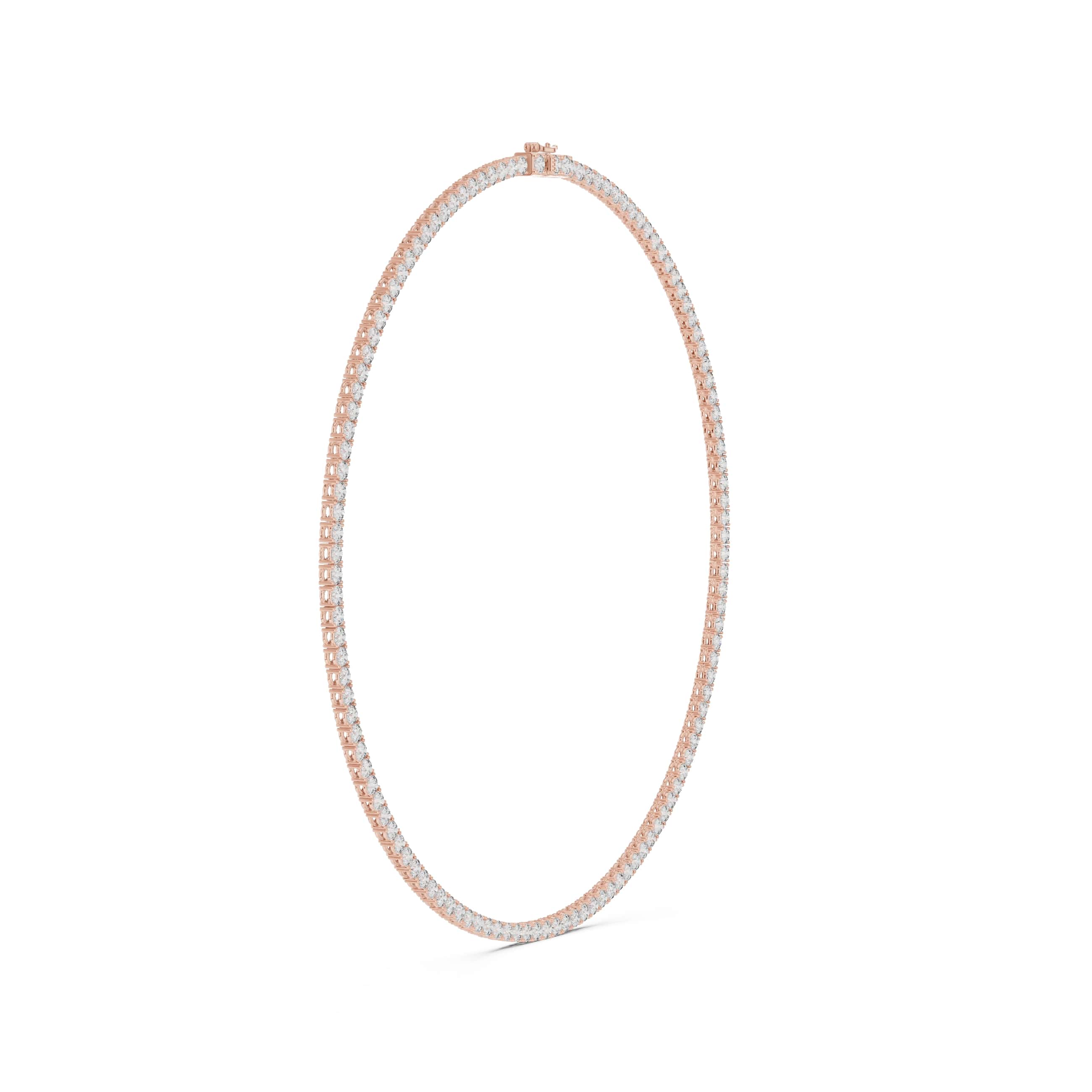 Lab Diamond Round Cut Tennis Necklace