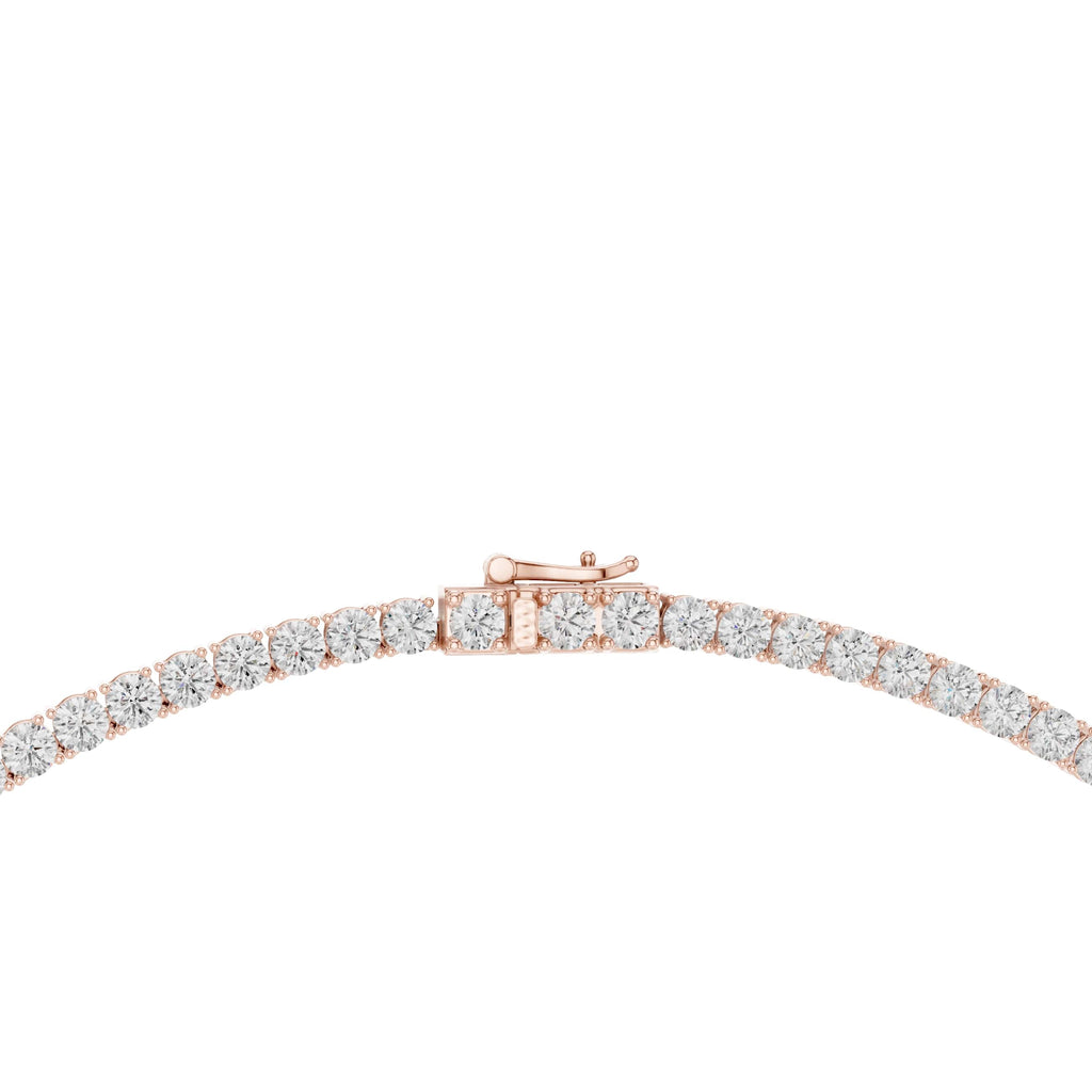 Lab Diamond Round Cut Tennis Necklace