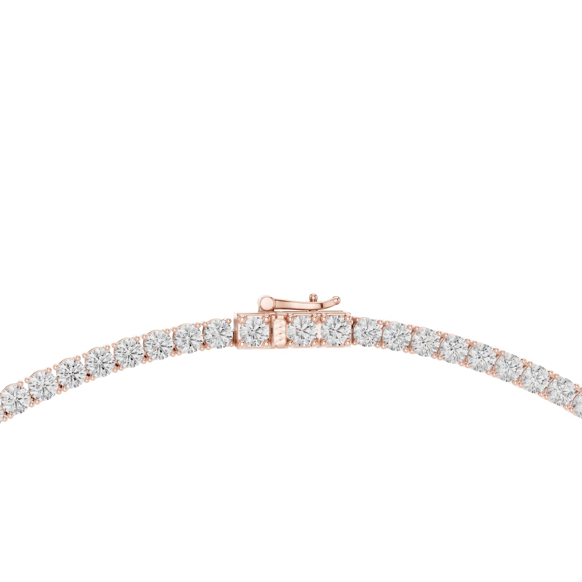 Lab Diamond Round Cut Tennis Necklace