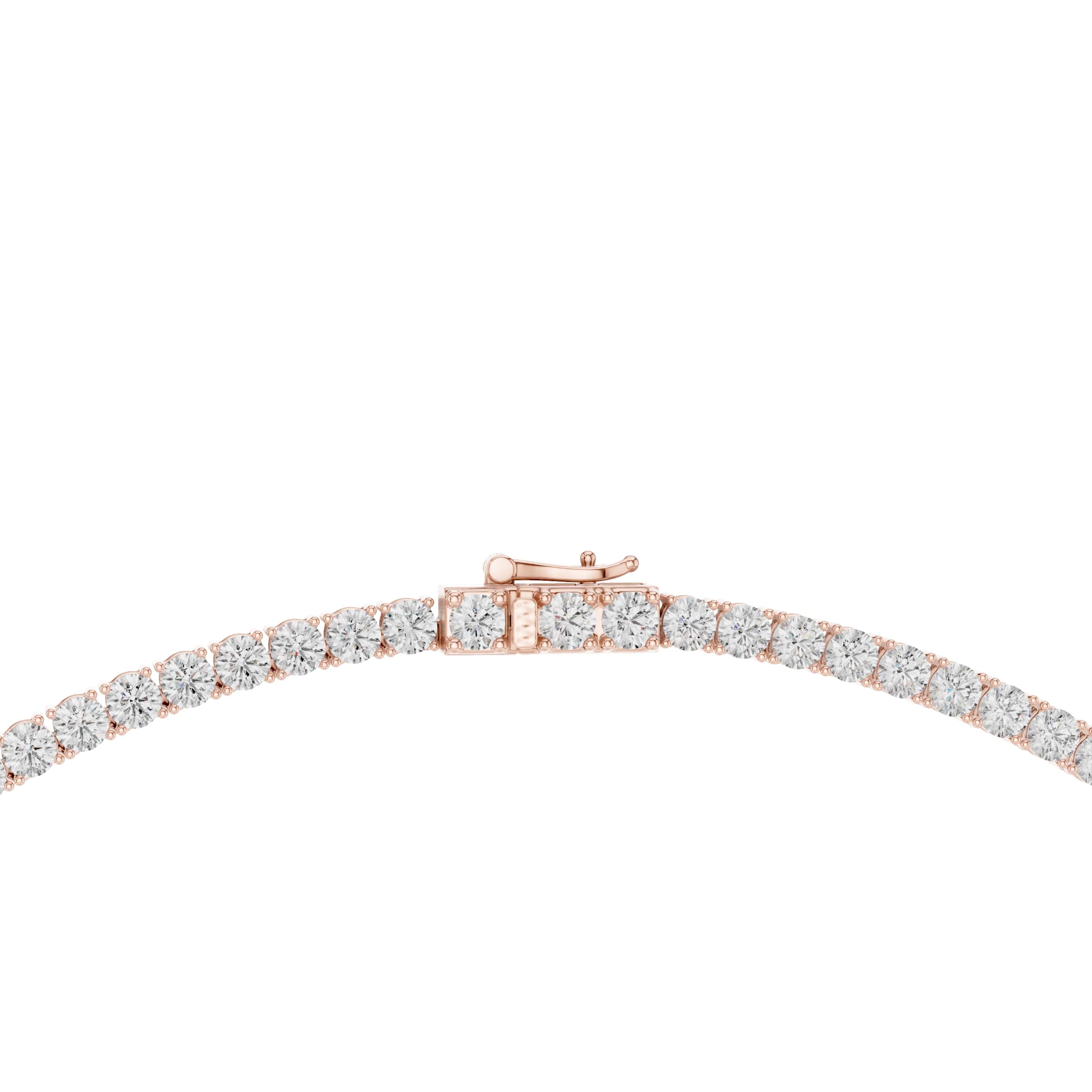 Lab Diamond Round Cut Tennis Necklace