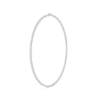 Lab Diamond Round Cut Tennis Necklace