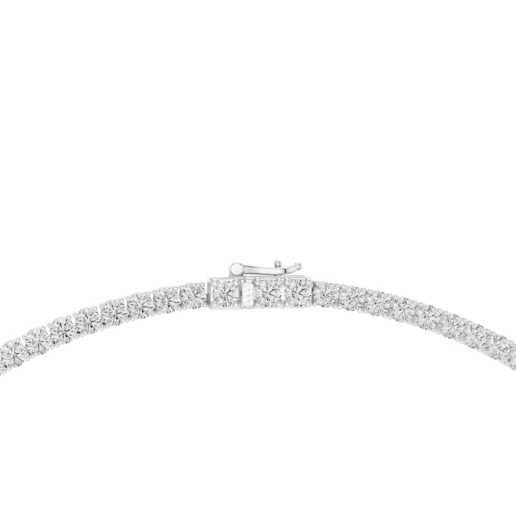 Lab Diamond Round Cut Tennis Necklace