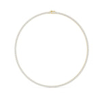 Lab Diamond Round Cut Tennis Necklace