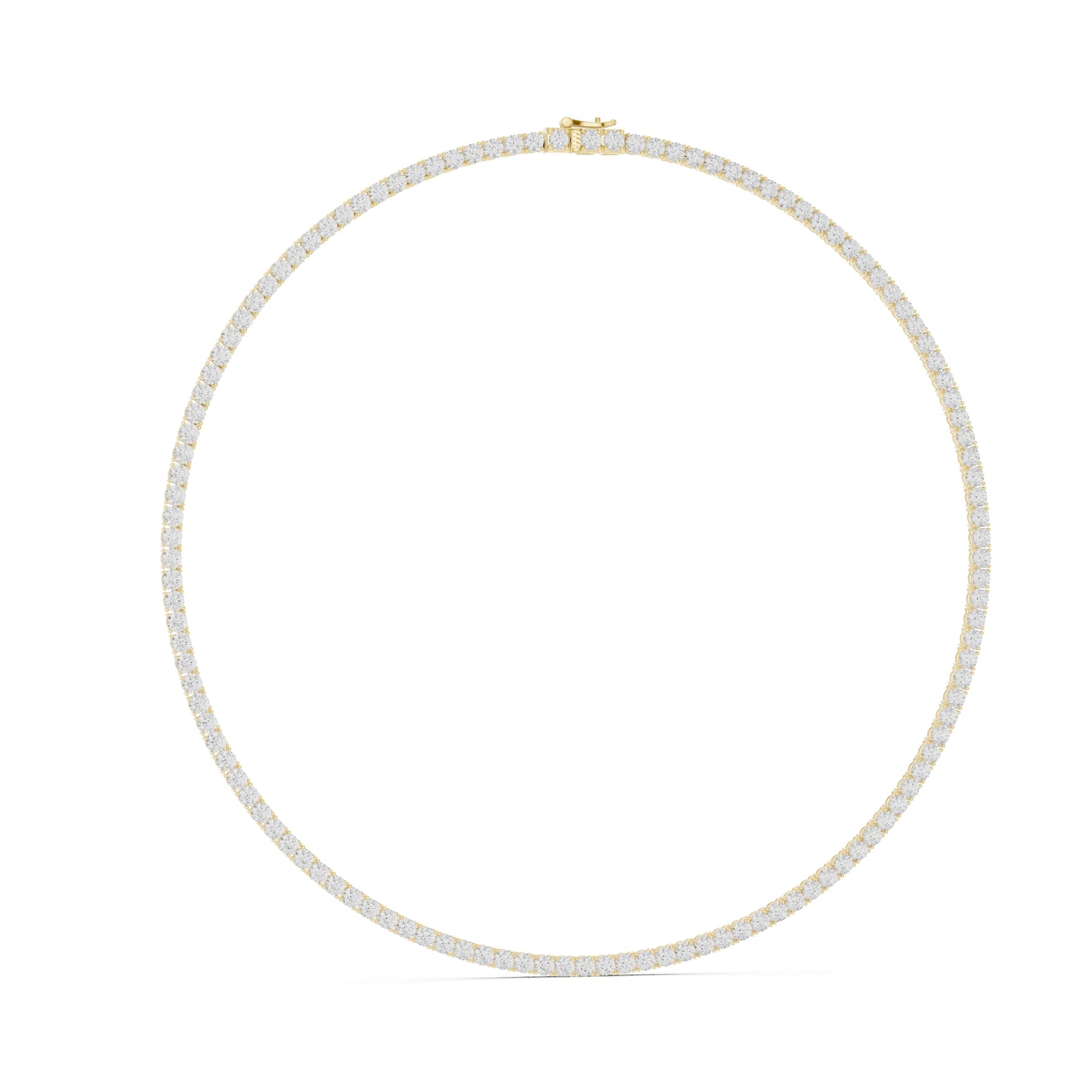 Lab Diamond Round Cut Tennis Necklace