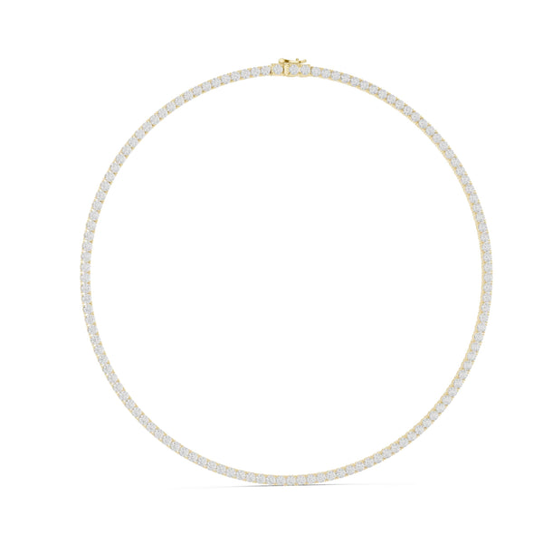 Lab Diamond Round Cut Tennis Necklace