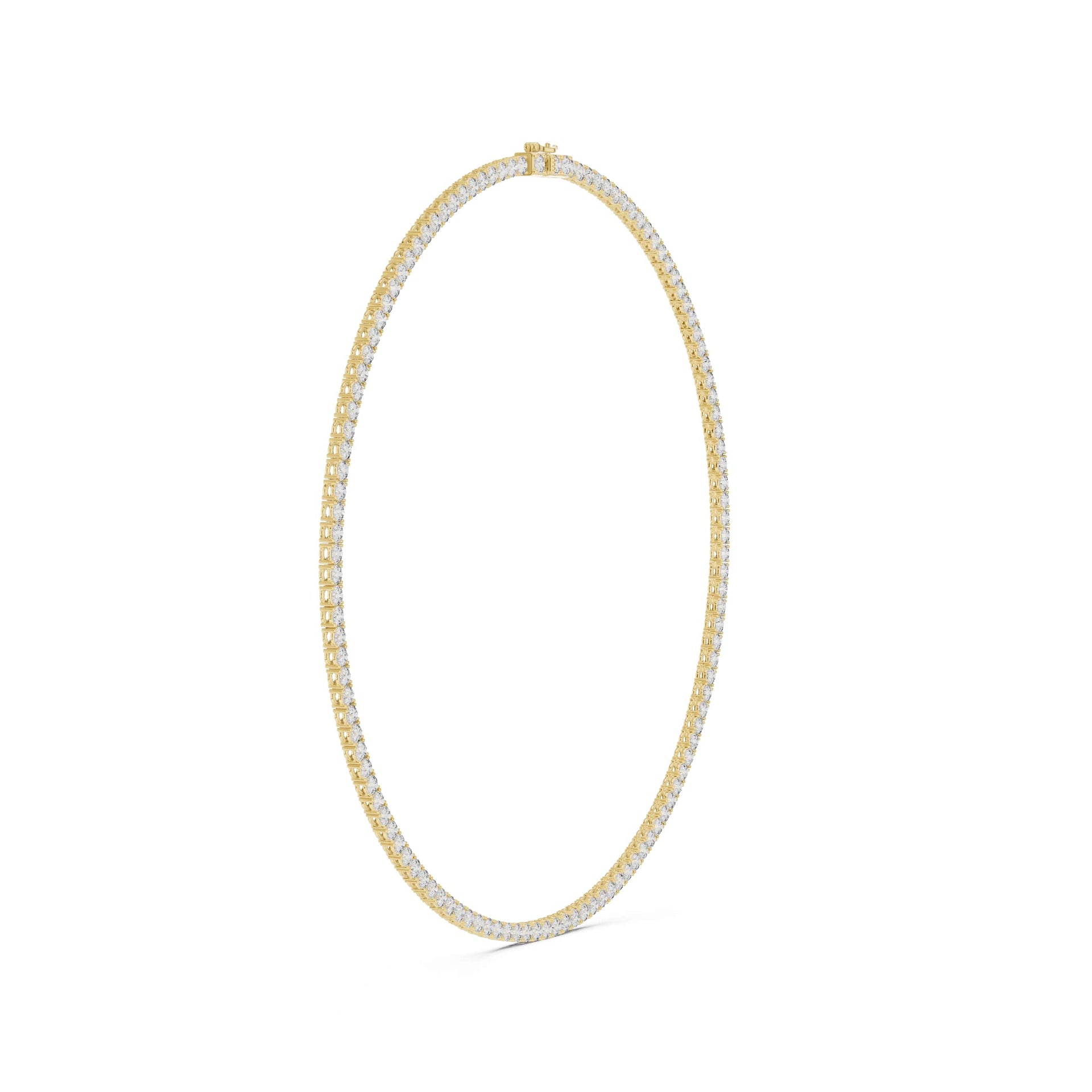 Lab Diamond Round Cut Tennis Necklace