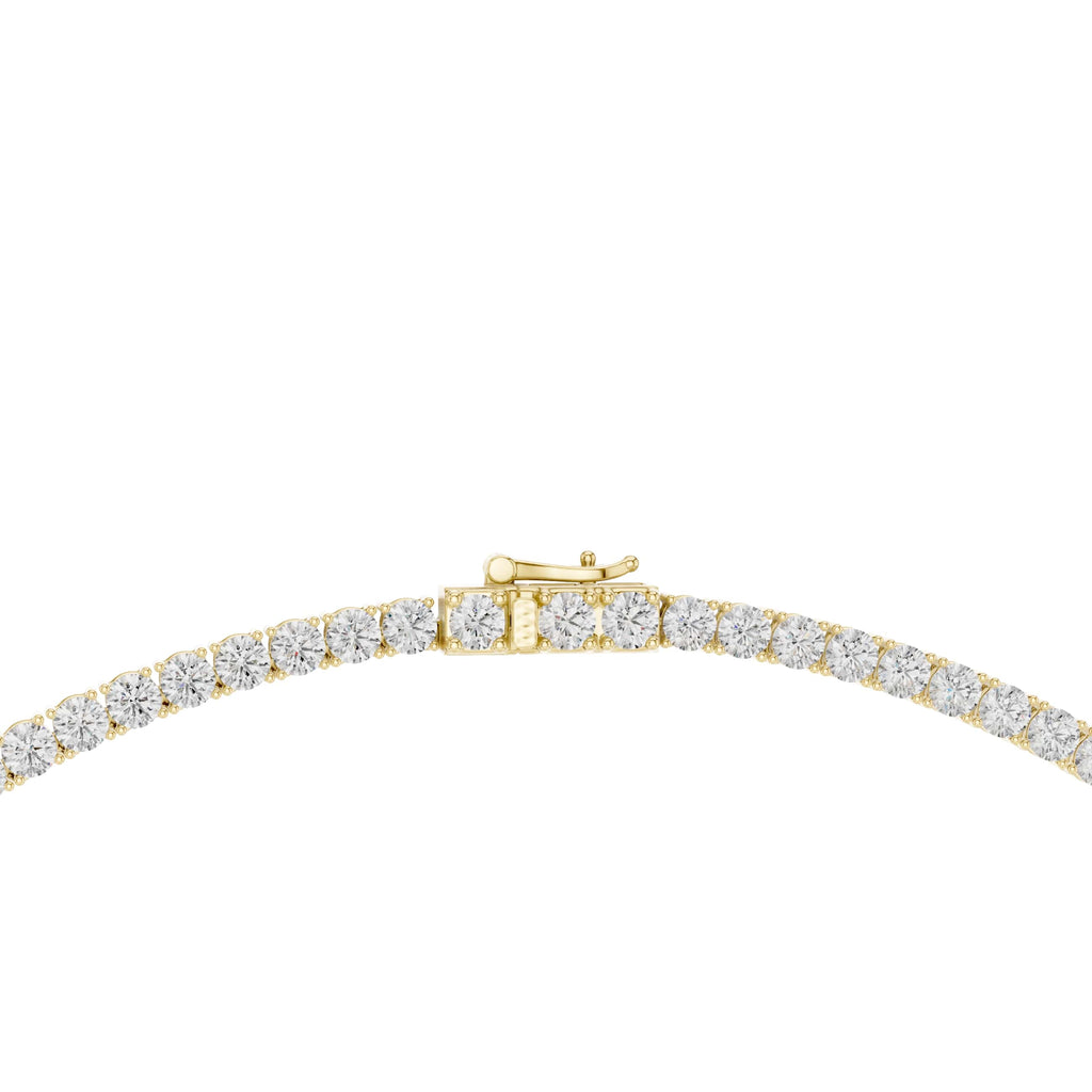 Lab Diamond Round Cut Tennis Necklace