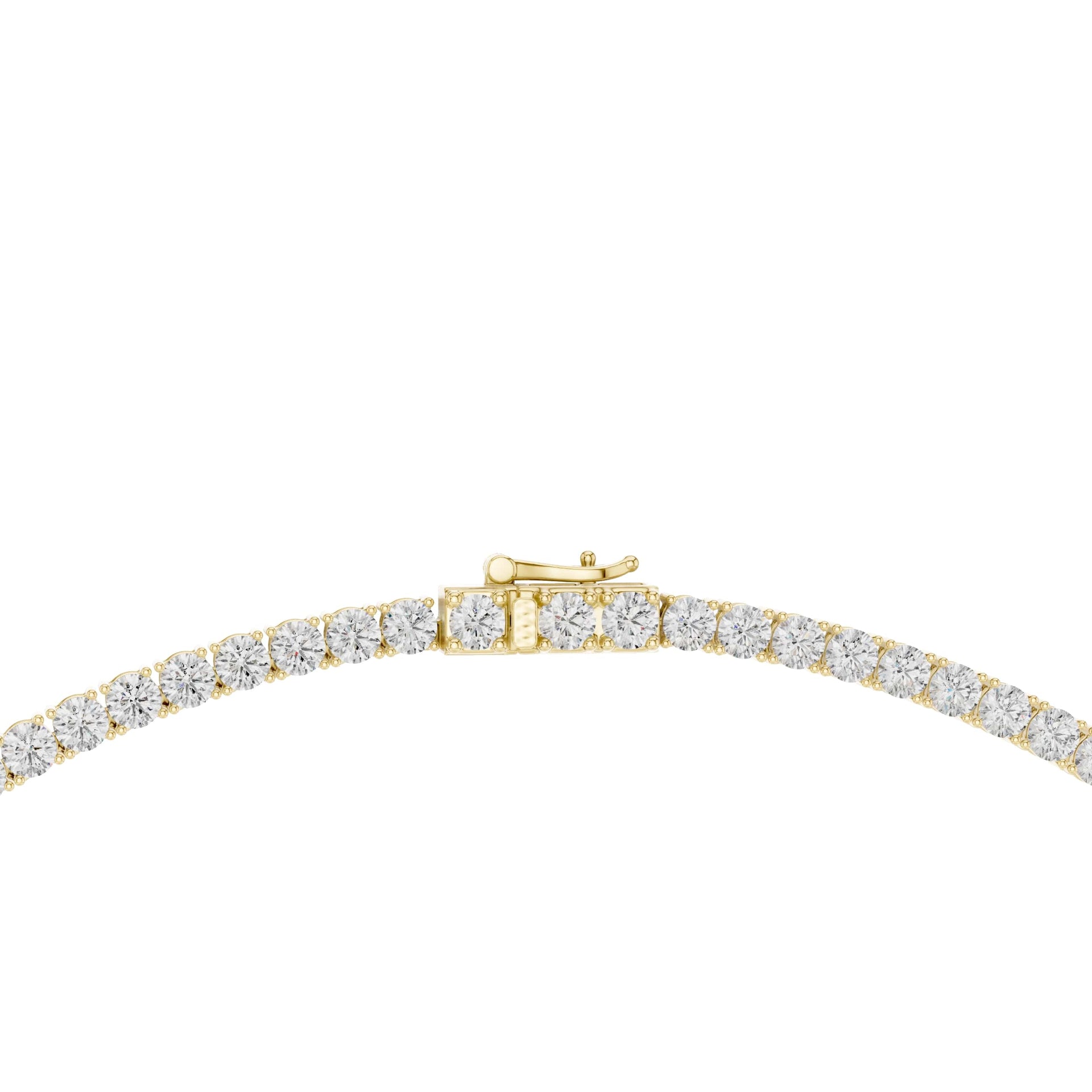 Lab Diamond Round Cut Tennis Necklace