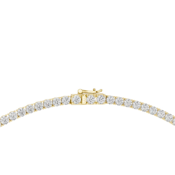 Lab Diamond Round Cut Tennis Necklace
