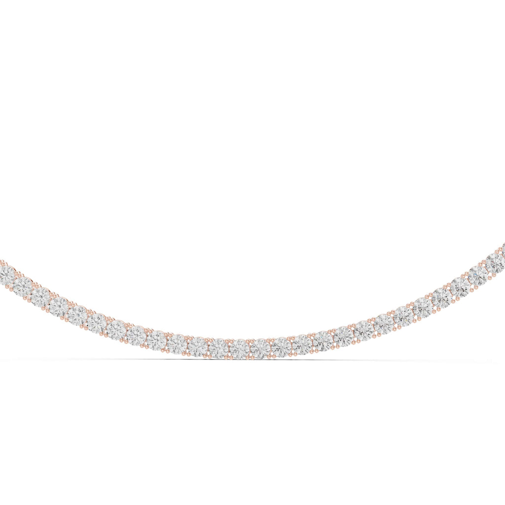 Lab Diamond Round Cut Tennis Necklace