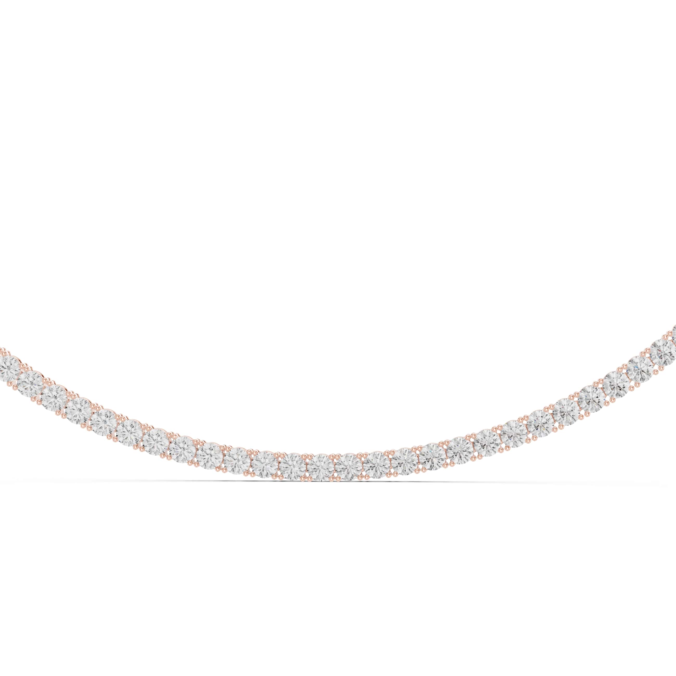 Lab Diamond Round Cut Tennis Necklace