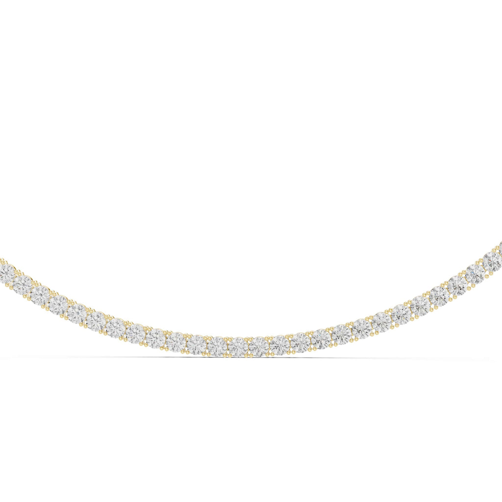 Lab Diamond Round Cut Tennis Necklace