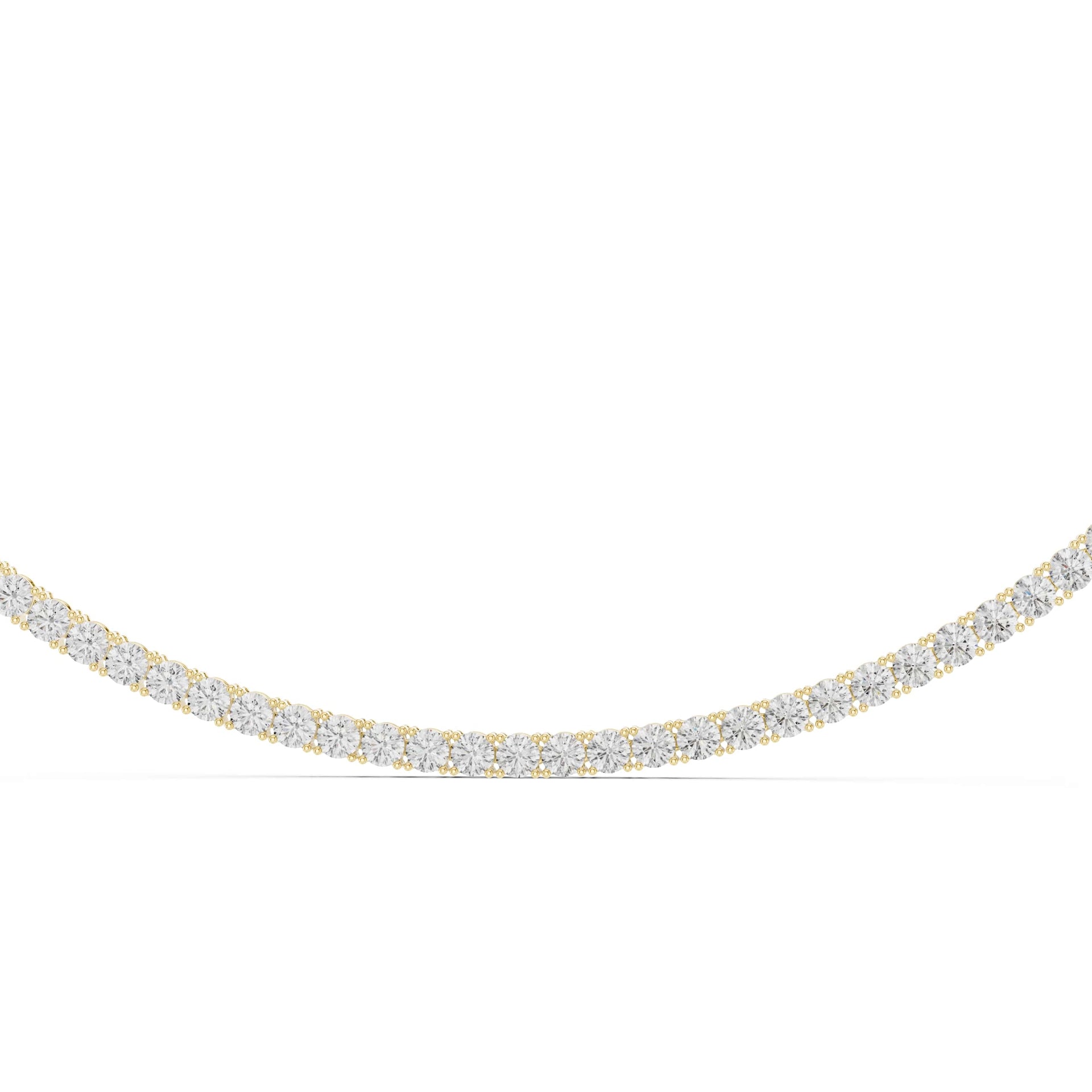 Lab Diamond Round Cut Tennis Necklace