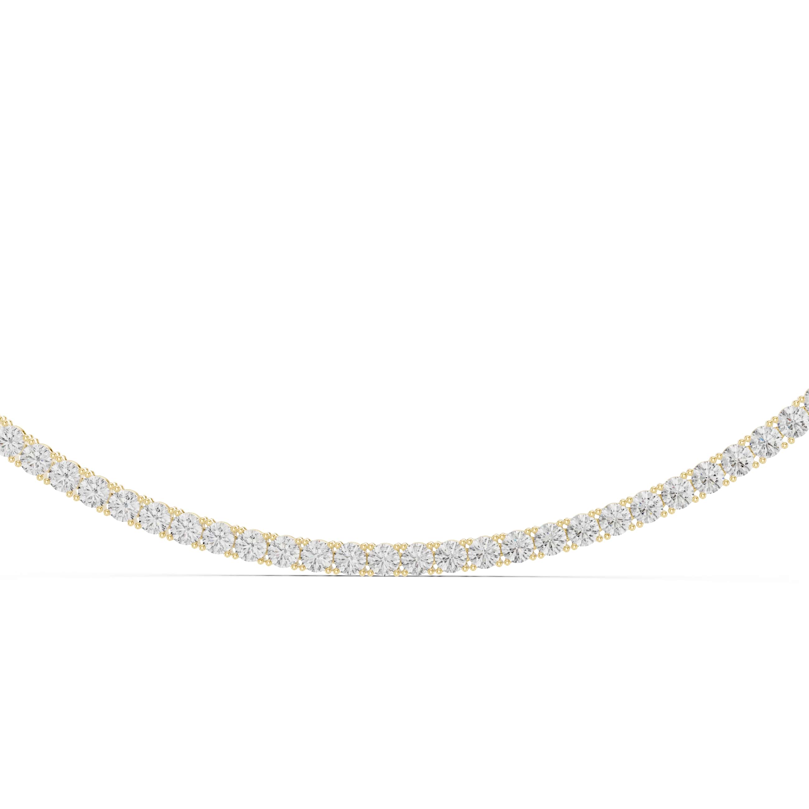 Lab Diamond Round Cut Tennis Necklace