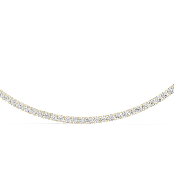 Lab Diamond Round Cut Tennis Necklace