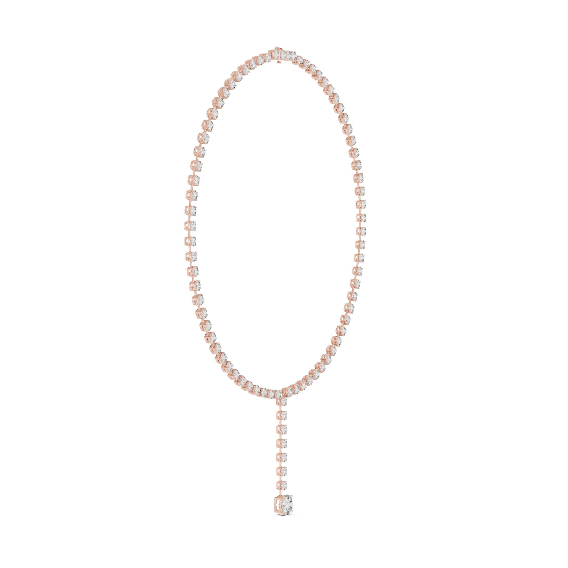 Luxury Round Cut Lab Diamond Drop Necklace