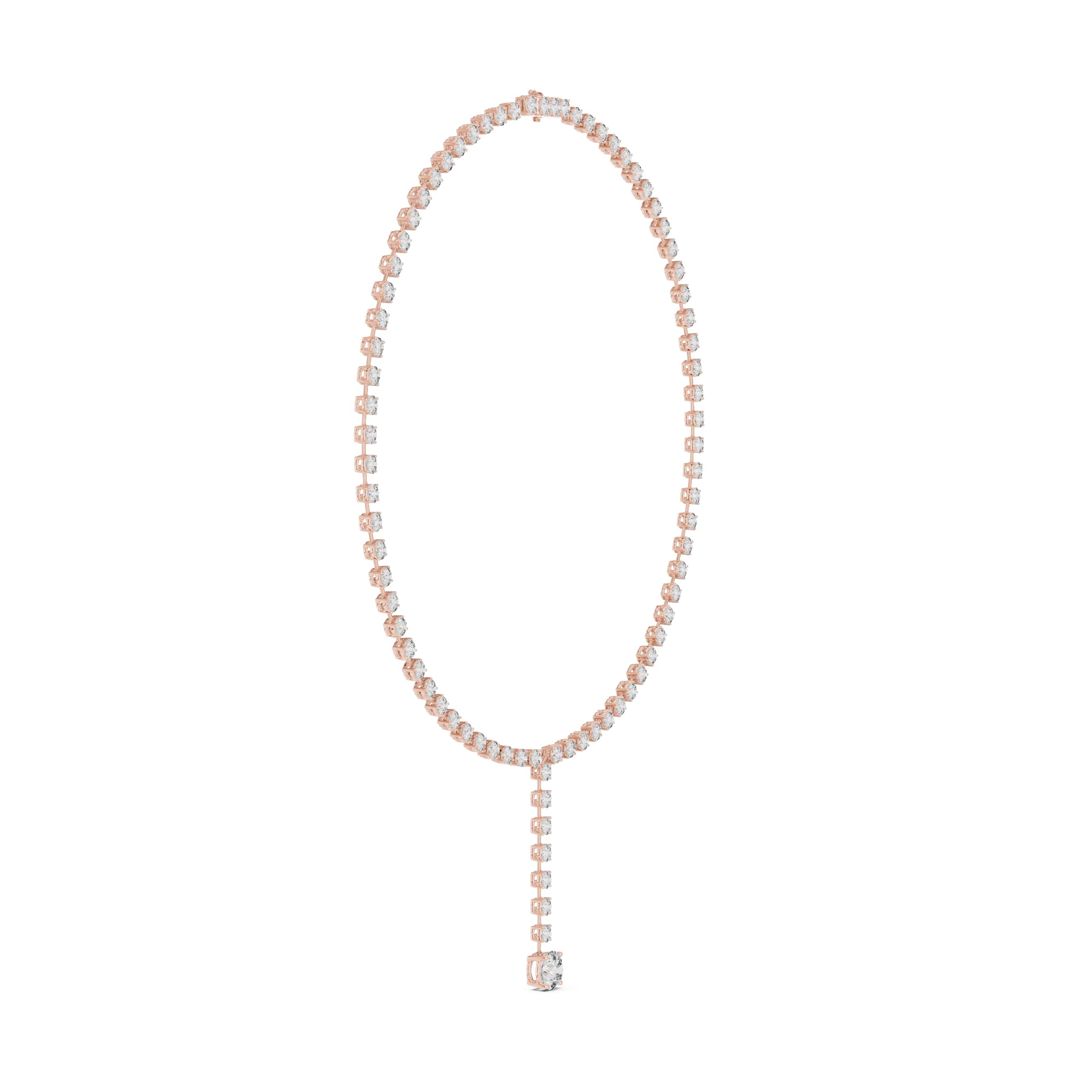 Luxury Round Cut Lab Diamond Drop Necklace