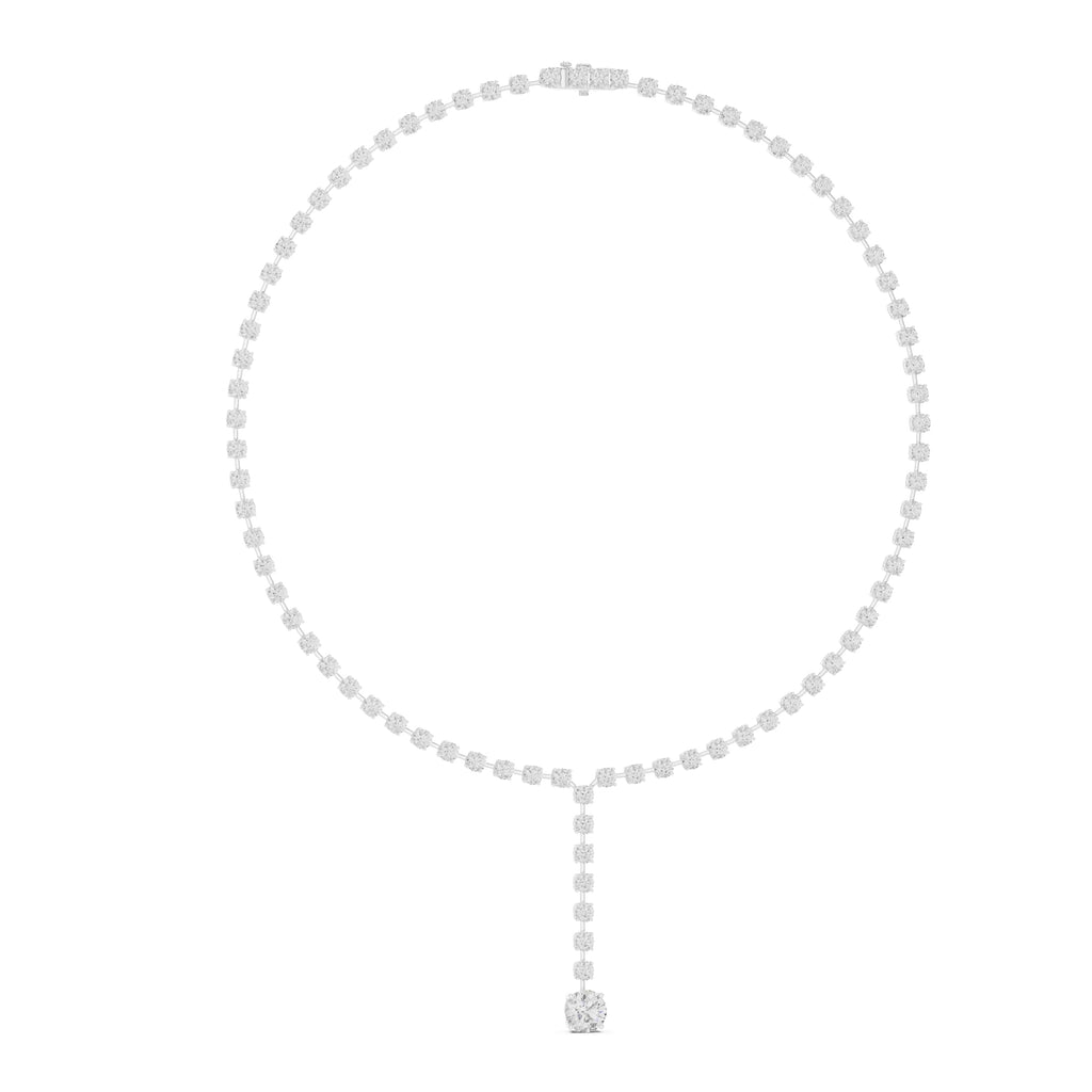 Luxury Round Cut Lab Diamond Drop Necklace