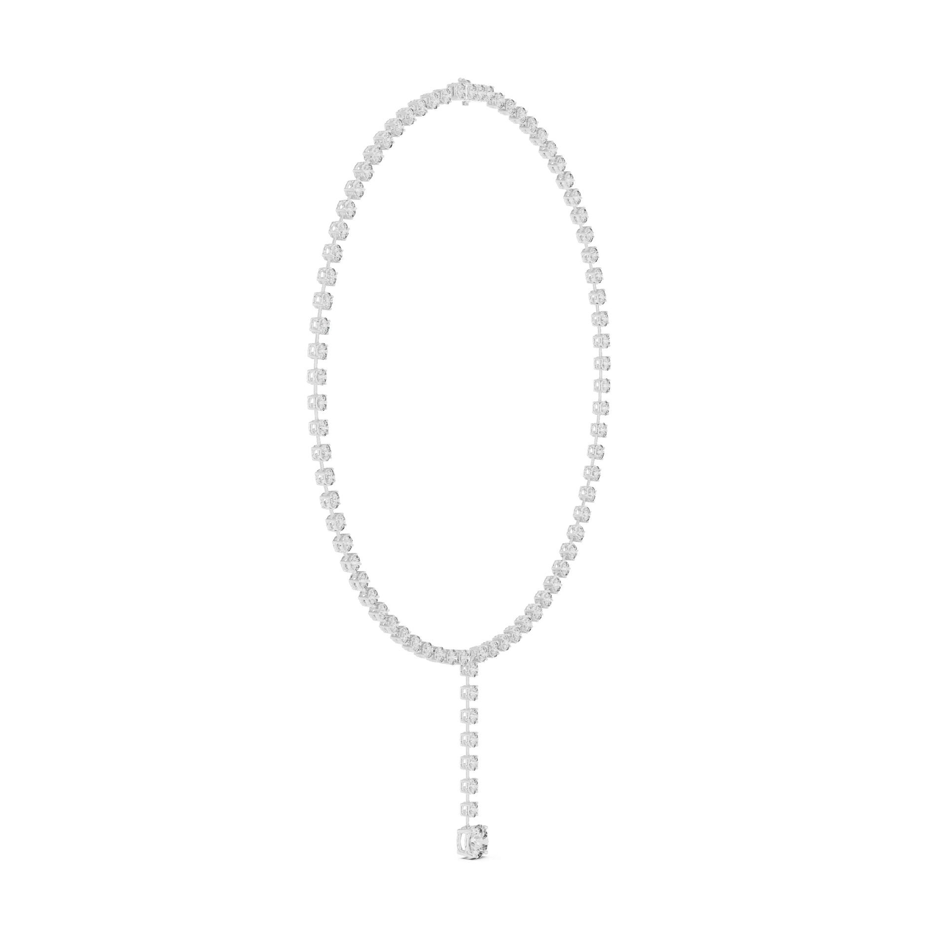 Luxury Round Cut Lab Diamond Drop Necklace