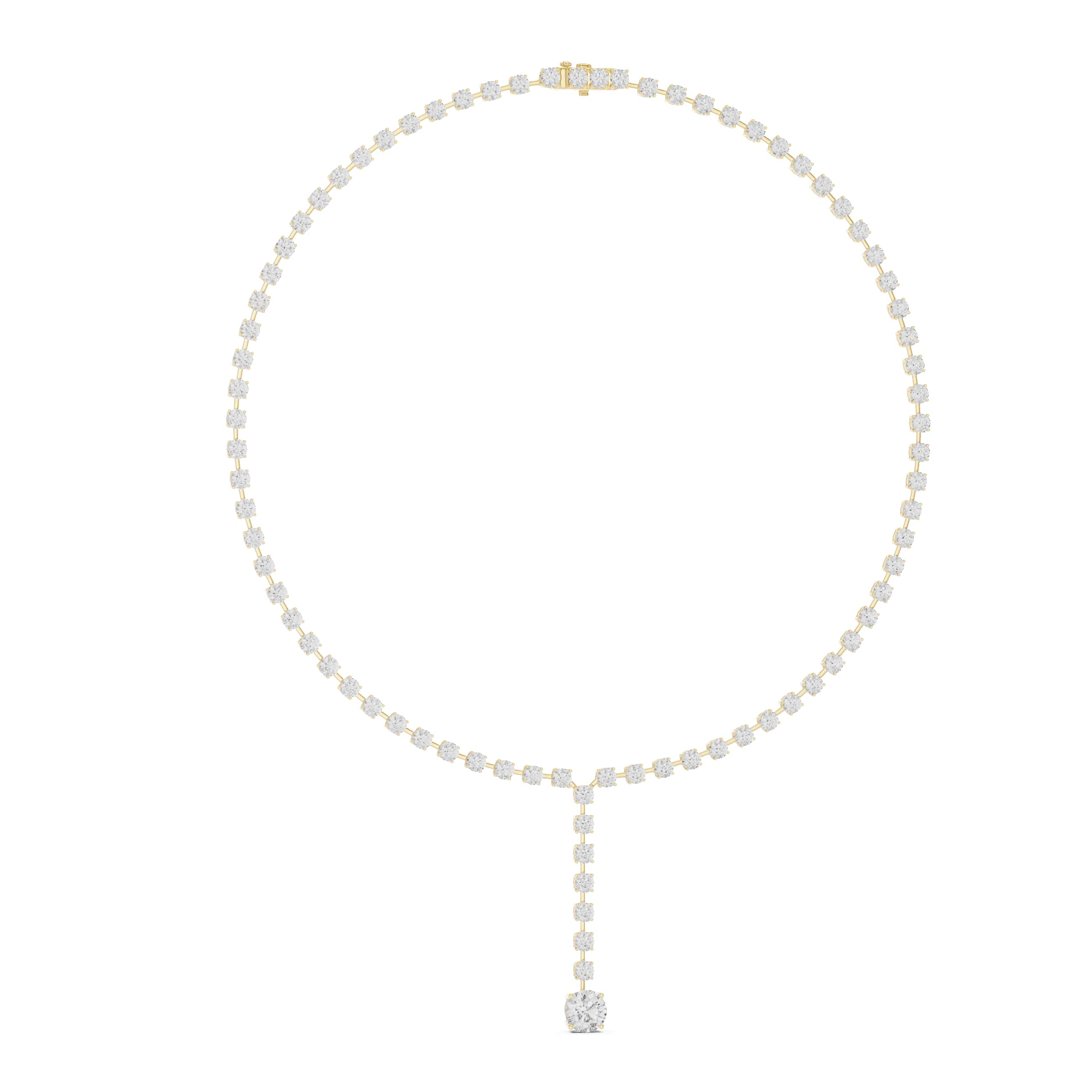 Luxury Round Cut Lab Diamond Drop Necklace