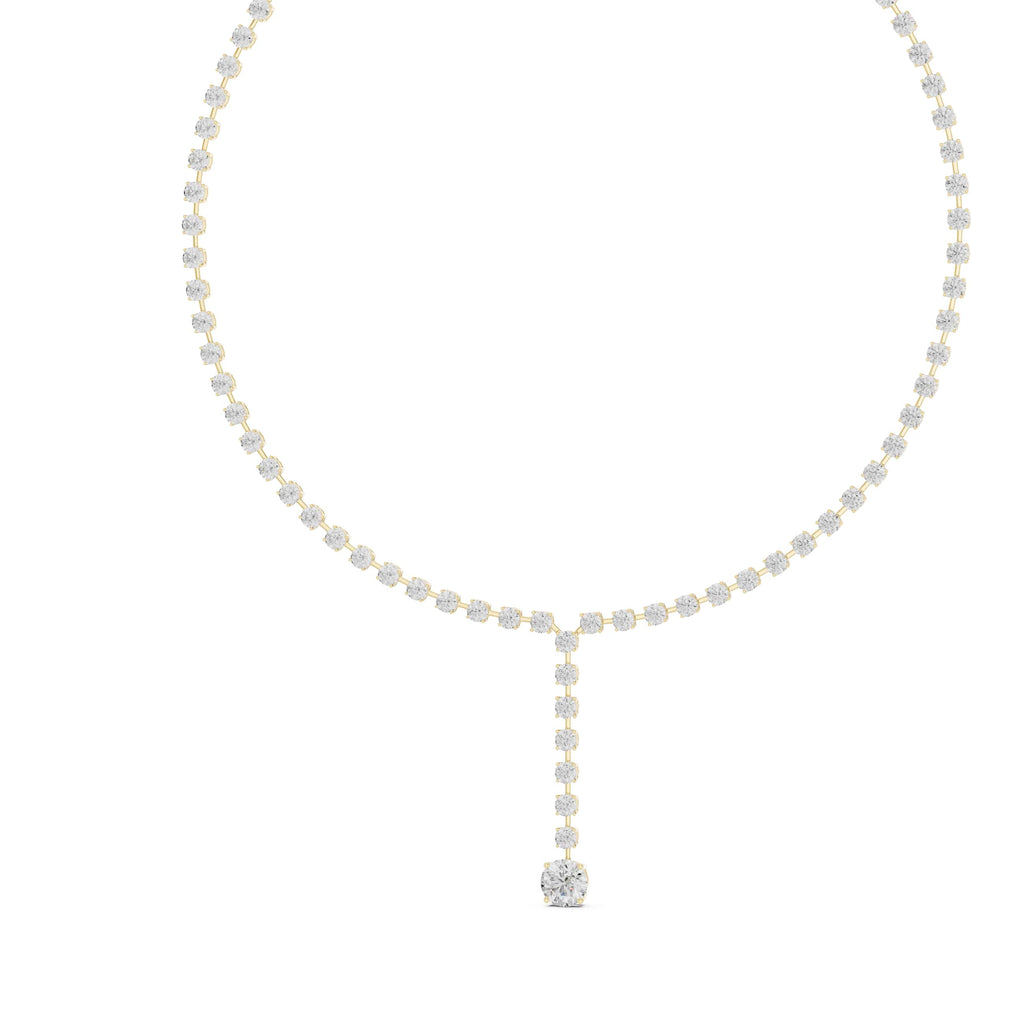 Luxury Round Cut Lab Diamond Drop Necklace