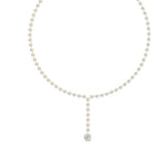Luxury Round Cut Lab Diamond Drop Necklace