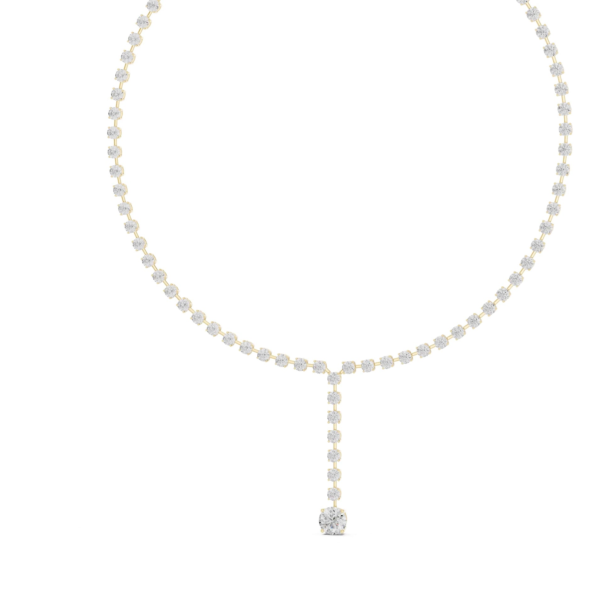 Luxury Round Cut Lab Diamond Drop Necklace