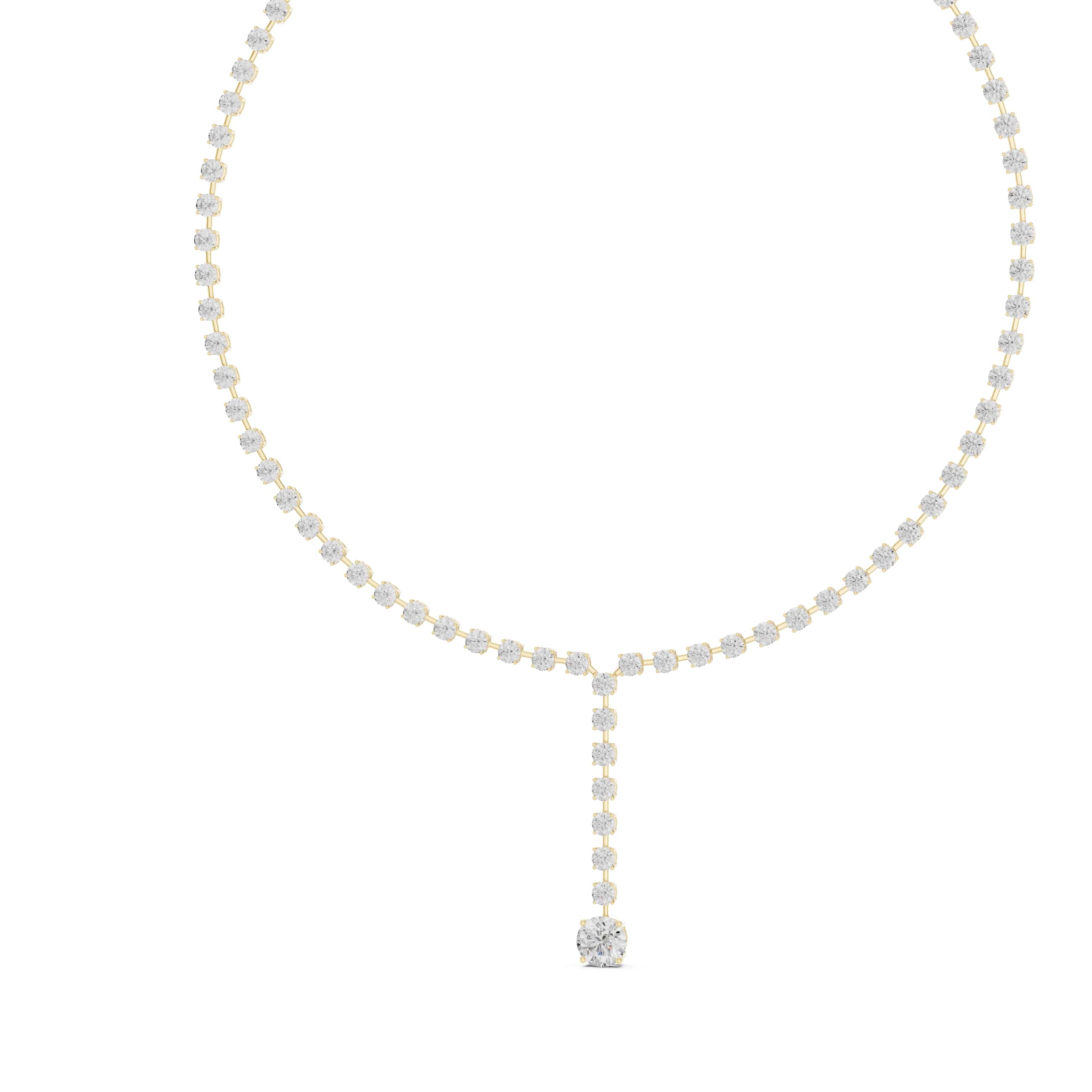 Luxury Round Cut Lab Diamond Drop Necklace