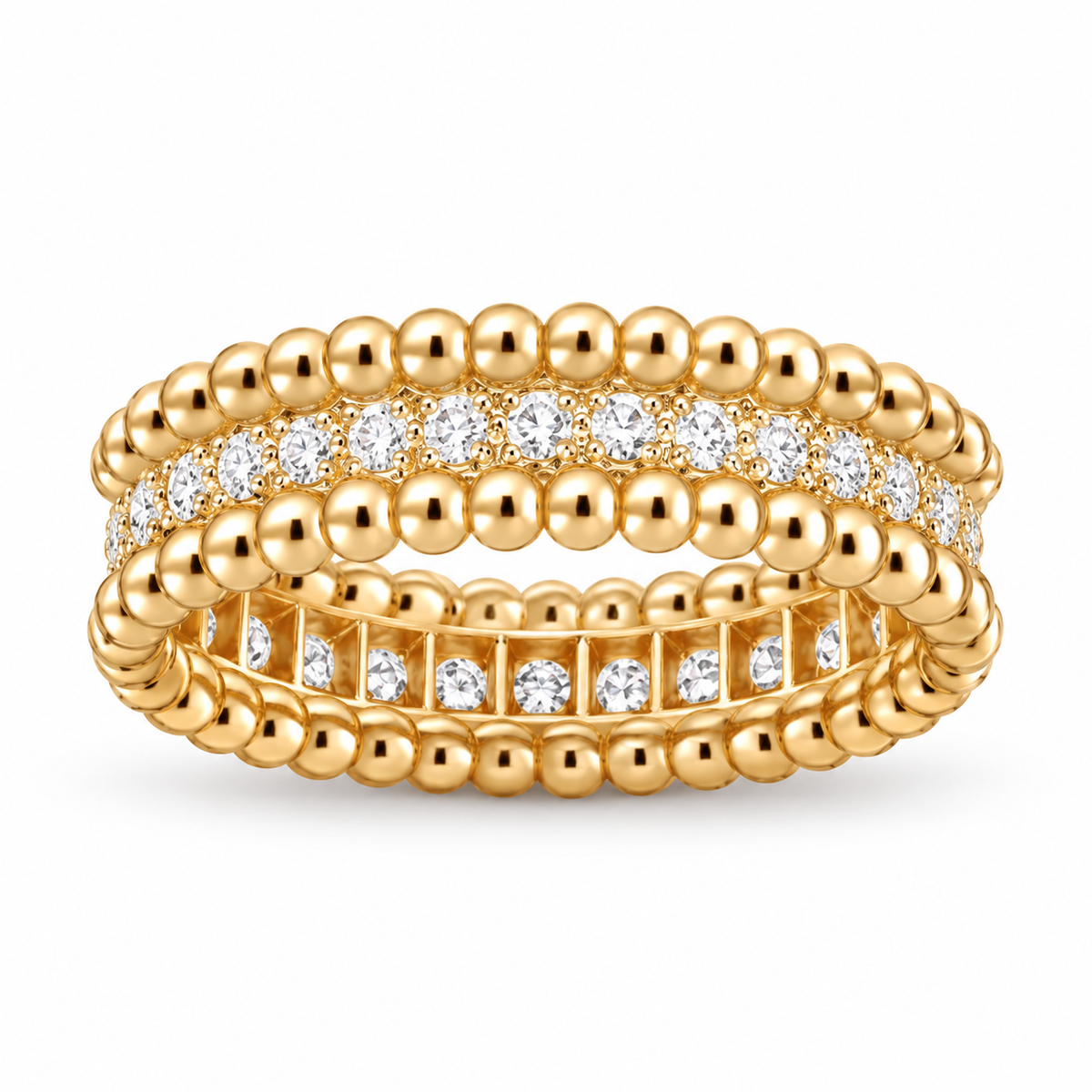 2 Carat Round Cut Lab Grown Perlee Diamond Ring