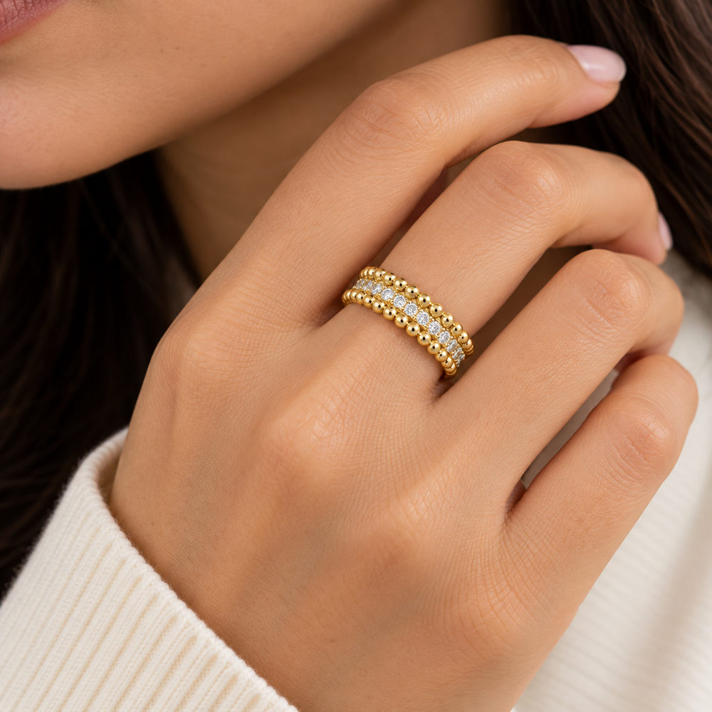 2 Carat Round Cut Lab Grown Perlee Diamond Ring