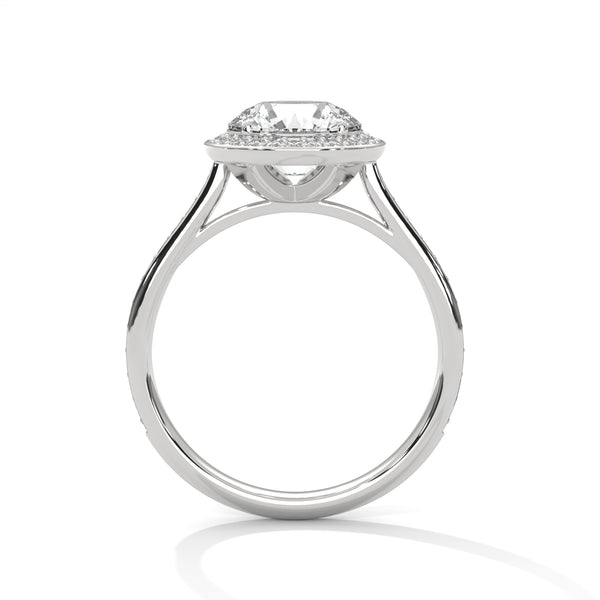 Diamond ring with a white background